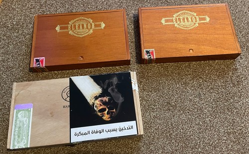 Vintage wooden cigar boxes - wooden,
