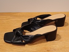 Russell & Bromley Black Soft Leather Mule / Sandal Size 39 / UK6