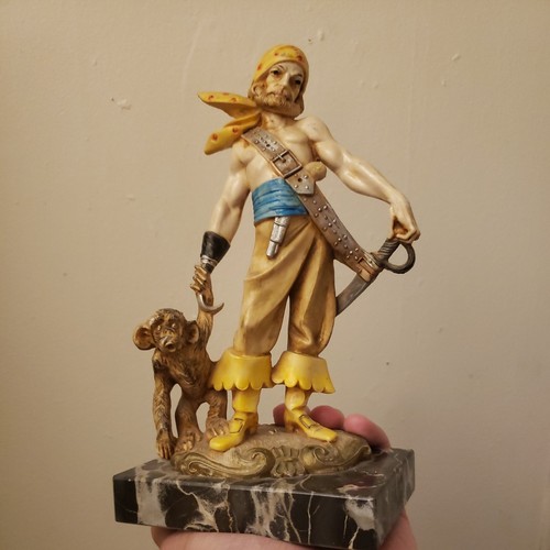 Pirate monkey carrara marble - monkey,