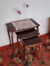 nest of tables set of 3 wood