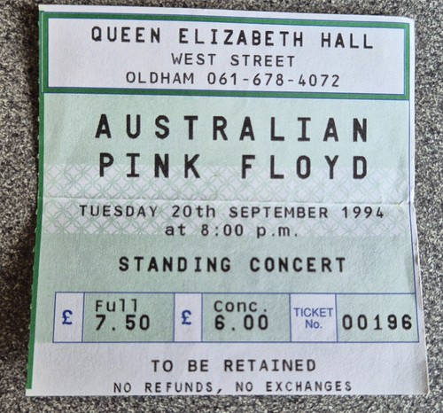 Used ticket stub australian - used, *