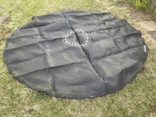 Used 10 ft Sportspower Trampoline Fabric Jumping Mat Bed Round Black