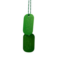 Green Personalised ID Dog Tag