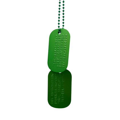 Green personalised dog tag - personalised,