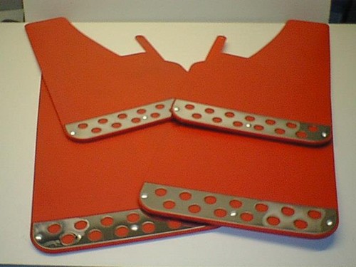 Red rally mud flaps - red,