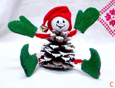 CHRISTMAS PINECONE ELF PIXIE