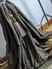 Bespoke Long Brown-Gold Satin