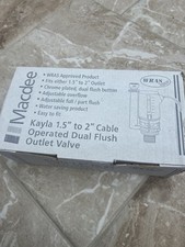 Macdee Kayla 1-1/2" & 2" Universal Dual Flush Cistern Valve & CP Button DVA0100
