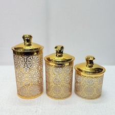 Gold Airtight Storage Jars Set