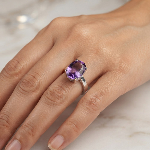Amethyst ring 925 sterling - ring,,