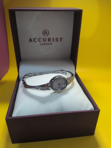 Accurist ladies silver bangle - accurist,
