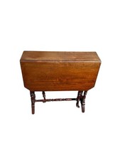 Antique Small Edwardian Golden Mahogany Gateleg Sutherland Drop Leaf Table 