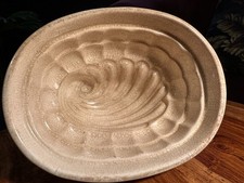 Antique Shell Jelly Mould Cream Glazed Earthenware Victorian c1900
