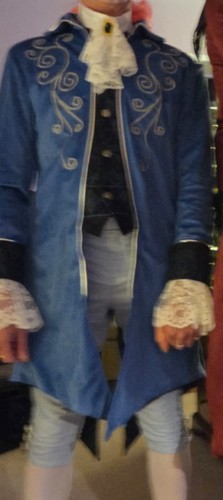 Men blue period costume - period, coat