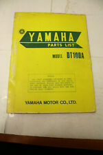 YAMAHA DT100 A B DT 100 PARTS LIST MANUAL 