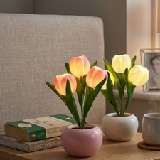 Led tulip night light - led,