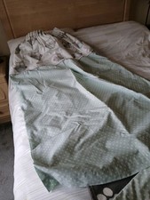 .babies Bedding Matching Curtains  Pale Green With White Stars Ltle Owl Pattern