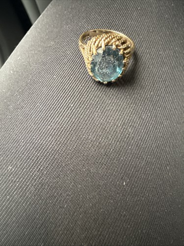 Topaz and gold ring - topaz,