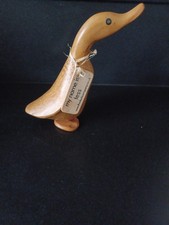 DCUK (official) the Duck Company. Wooden Duck, Light Wood. TESS  Name Tag.