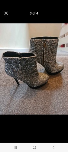New glittery silver - , stiletto