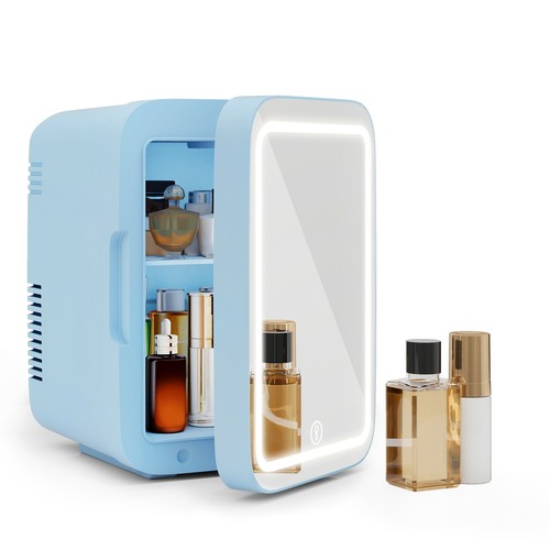 Mini fridge with led mirror - 4l,