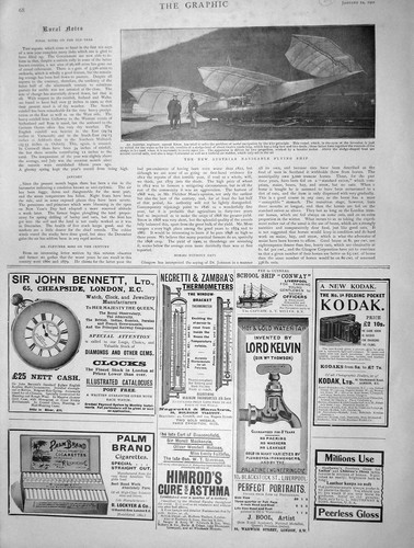 Old antique print 1901 - antique,