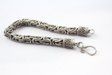 Sterling Silver Bracelet Byzantine Gents Chunky (86g)