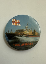 RNLI 1980s  Tyne Lifeboat Lapel Pin Badge