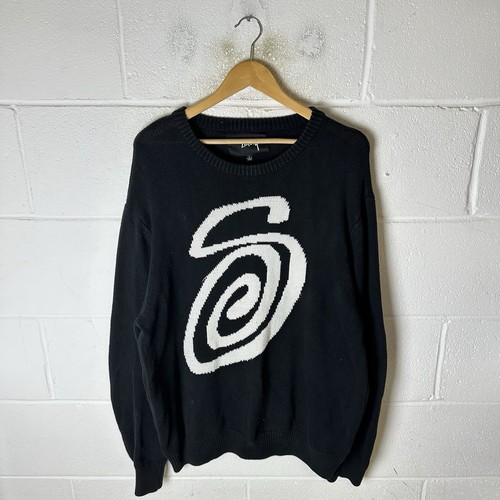 Stussy jumper mens large black - stussy,