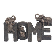 LEONARDO HAPPY ELEPHANT HOME SIGN PLAQUE ORNAMENT