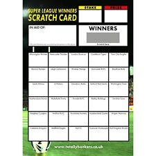 Rugby League Fundraising Scratch Cards - 30 Square - A6 - 10 Pack - TB0010