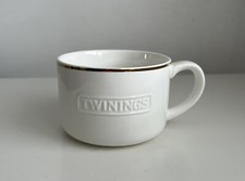 Twinings Gold Rimmed White Embossed Logo Mug