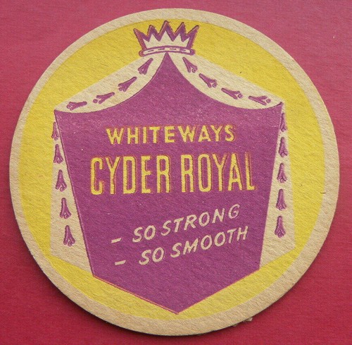 Whiteways devon cider beer mat - devon,