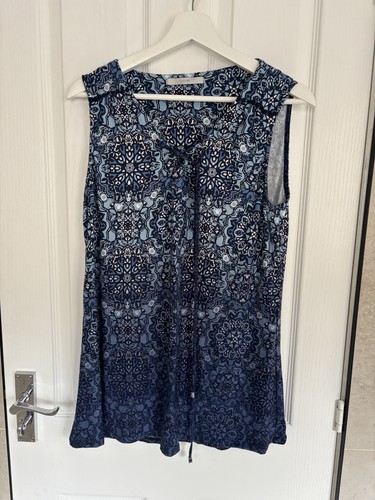 George blue white sleeveless - george,