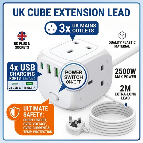 Way extension lead with - extension, usb