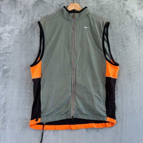 Nike gilet men grey orange - men's, l
