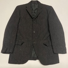 Tweed Mens Blazer 38S Black