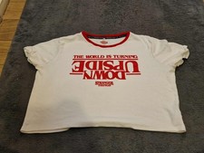 Women's Stranger Things Crop Pj Top Size L 14/16 From Primark