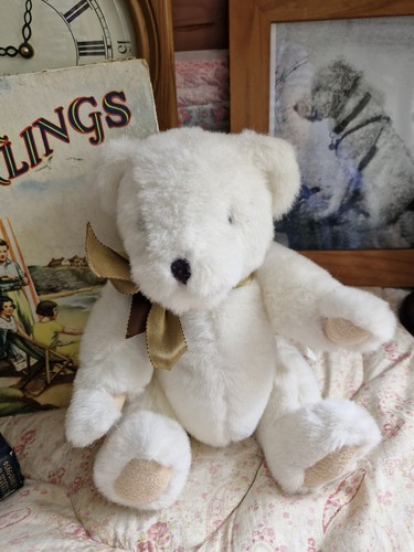 Vintage white jointed - jointed, teddy