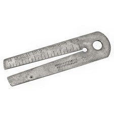 Vintage SNELL & ATHERTON Leather IRON GAUGE - Cobbler Shoe Boot Repair Tool