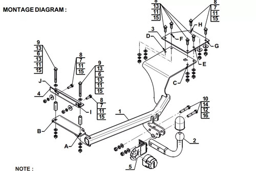 Swan neck tow bar - tow,