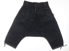 Guru-Shop Black Corduroy Harem Trousers XL Men Unisex Relaxed Fit