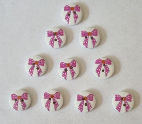 Buttons with pink white - with,