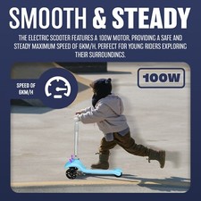 BUG Q5 ELECTRIC KIDS E SCOOTER 3 WHEEL RIDE ON ADJUSTABLE HANDLE BLUE FUN GIFT