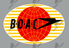 Boac vintage luggage label - luggage,