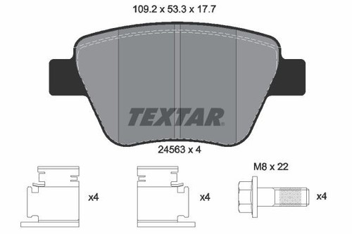 Textar 2456301 rear brake - 2456301,