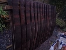 4 Oak Whiskey Barrel Fence