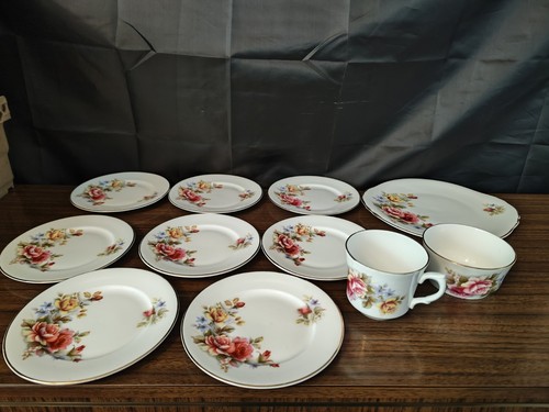 Arklow floral part set plates - arklow,
