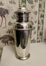 Fine Art Deco SOLID Silver Cocktail Shaker, Mappin & Webb, Birmingham 1926 (383g
