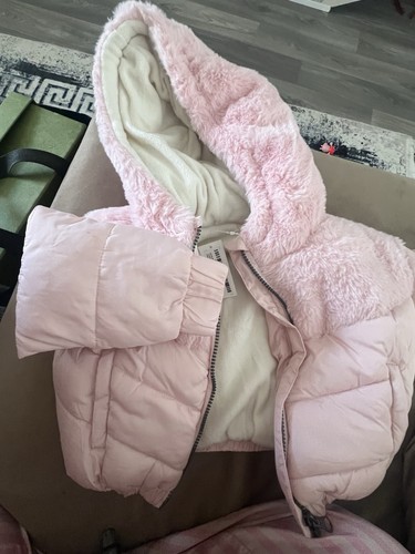 Bluezoo girls pink fur coat - bluezoo,